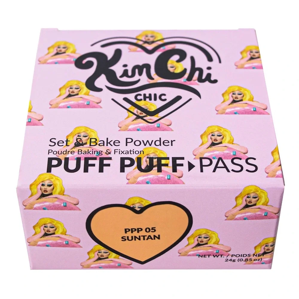 KimChi Chic Suntan Puff Puff Pass Set & Bake Powder- medium tan to tan skin tone
